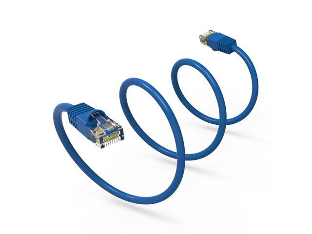 Nippon Labs Cat6 25FT UTP Ethernet Network Booted Cable - Blue - 25 ft. - 24AWG RJ45 Enhanced Cat 6 Patch Cable - 60CAT6-25BL