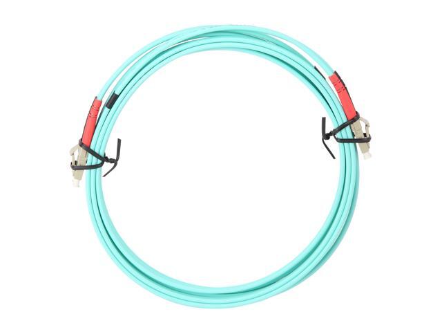 StarTech 450FBLCLC3 StarTech. com Aqua OM4 Duplex Multimode Fiber - 3m / 9.8 ft. - 100 Gb - 50/125 - OM4 Fiber - LC to LC Fiber Patch Cable