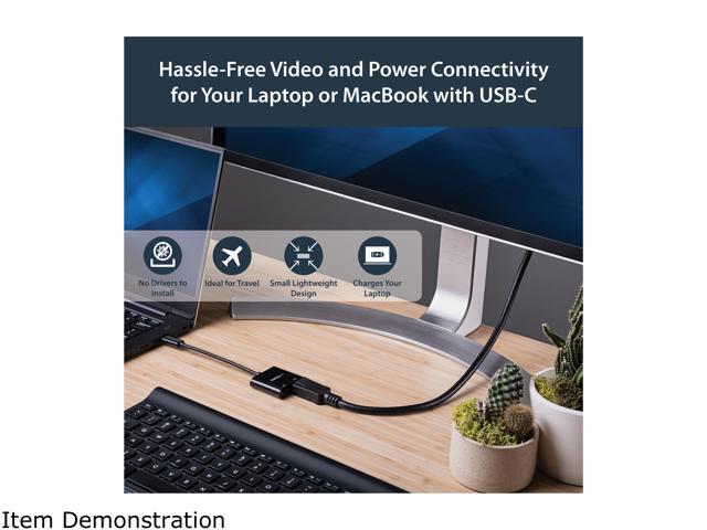 StarTech CDP2DPUCP USB C to DisplayPort Adapter - with Power Delivery (USB PD) - Power Pass Through Charging - 4K 60Hz - USB-C to DisplayPort