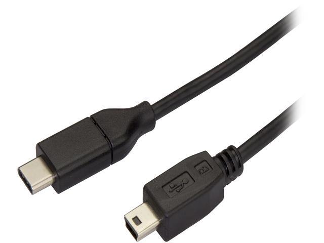 StarTech USB2CMB2M USB C to Mini USB Cable - 6 ft / 2m - M/M - USB 2.0 - Mini USB Cord - USB C to Mini B Cable - USB Type C to Mini USB