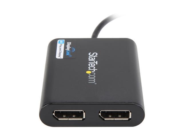 StarTech. com USB32DP24K60 USB to Dual DisplayPort Adapter - 4K 60Hz - USB 3.0 (5Gbps) - USB Dual Monitor Adapter - Dual DisplayPort Adapter