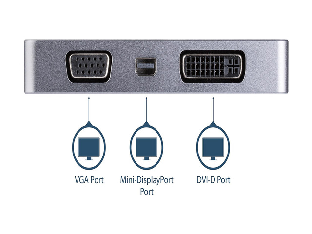 StarTech. com CDPVDHDMDP2G USB C Multiport Video Adapter - Space Gray - USB C to VGA / DVI / HDMI / mDP - 4K USB C Adapter - USB C to HDMI Adapter