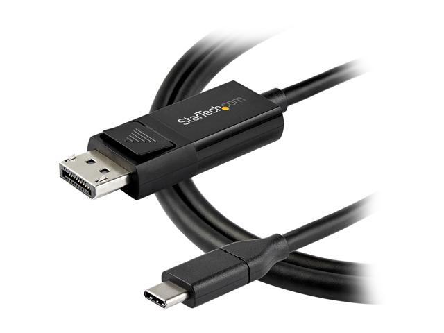 StarTech. com CDP2DP142MBD 6.6 ft. (2m) USB C to DisplayPort 1.4 Cable - Bidirectional - 8K 30 - HBR3 - Thunderbolt 3 - USB Type C Adapter...