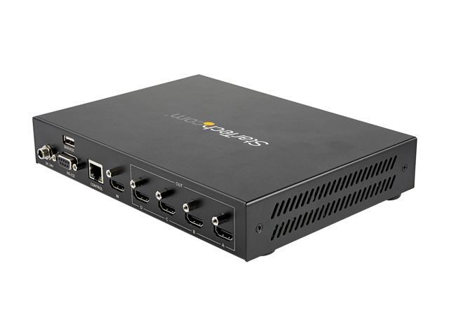 StarTech. com ST124HDVW 2x2 Video Wall Controller - 4K 60Hz Display - HDMI 2.0 - 1 In 4 Out Video Wall Splitter - RS-232 Serial Control (ST124HDVW)