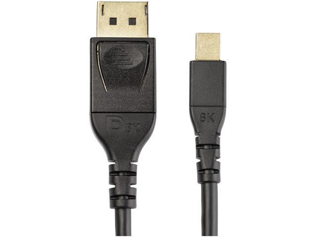 StarTech. com 6ft (2m) VESA Certified Mini DisplayPort to DisplayPort 1.4 Cable - 8K 60Hz HBR3 HDR - Super UHD mDP to DP 1.4 Cord - Slim (34 AWG)...