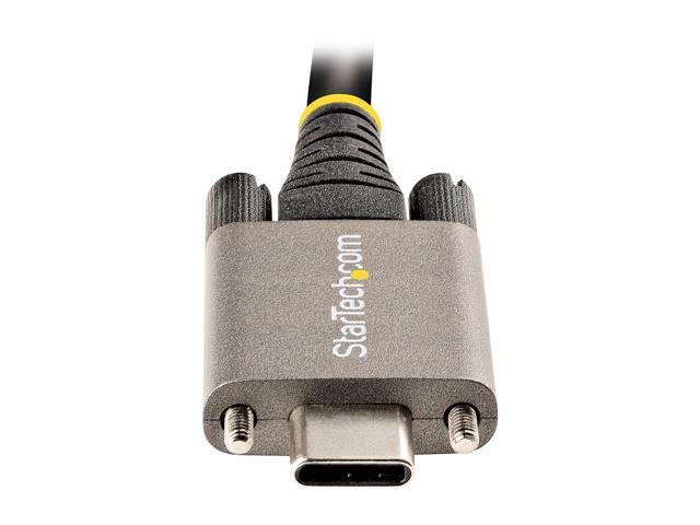 20' 50cm Side Screw Locking USB C Cable 10Gbps, USB 3.1/3.2 Gen 2 Type-C Cable, 100W (5A) Power Delivery Charging, DP Alt Mode, Dual Screw Lock,...