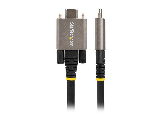 20' 50cm Side Screw Locking USB C Cable 10Gbps, USB 3.1/3.2 Gen 2 Type-C Cable, 100W (5A) Power Delivery Charging, DP Alt Mode, Dual Screw Lock,...