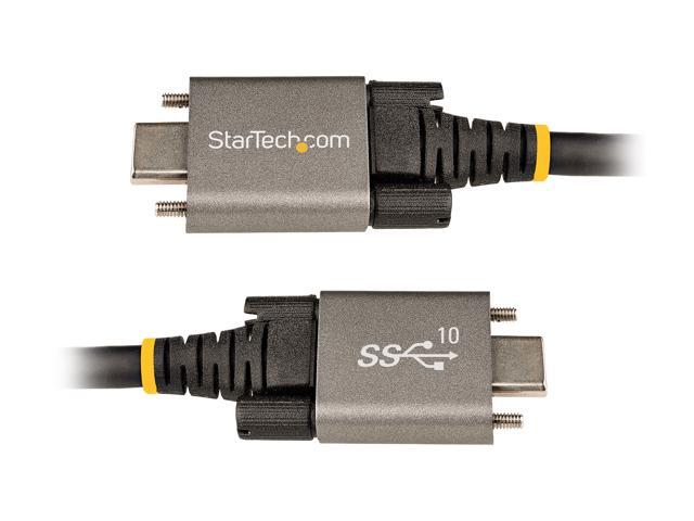 20' 50cm Side Screw Locking USB C Cable 10Gbps, USB 3.1/3.2 Gen 2 Type-C Cable, 100W (5A) Power Delivery Charging, DP Alt Mode, Dual Screw Lock,...