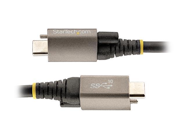 3ft 1m Top Screw Locking USB C Cable 10Gbps, USB 3.1/3.2 Gen 2 Type-C Cable, 100W (5A) Power Delivery Charging, DP Alt Mode, Single Screw Lock,...