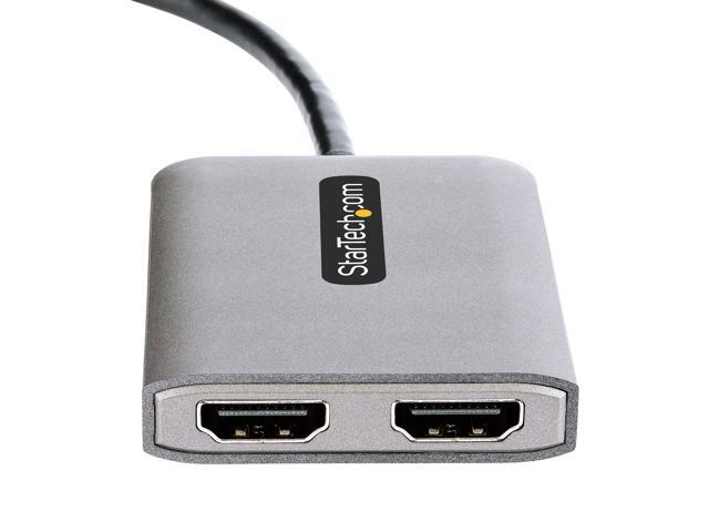 StarTech. com Displayport to Dual HDMI MST HUB - Dual HDMI 4K 60Hz - DisplayPort Multi Monitor Adapter with 1ft / 30cm cable MST14DP122HD