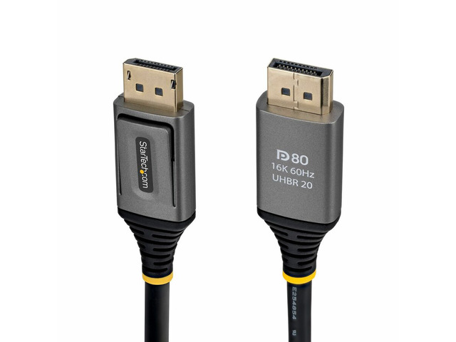 StarTech 50cm DisplayPort 2.1 Cable, VESA Certified DP80 DisplayPort Cable, 10K/8K 60Hz, 8K 240Hz w/DSC 1.2a
