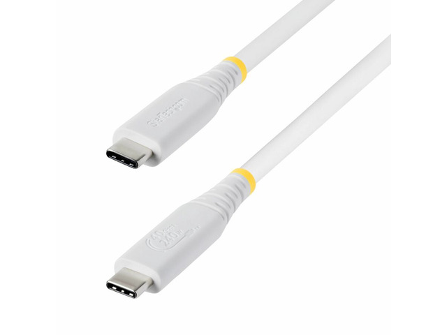 StarTech 1.5ft (45cm) USB4 Cable, 40Gbps, USB-IF Certified USB-C Cable, 240W, 8K 60Hz/4K 240Hz DP2.1, Thunderbolt 4 Compatible, White