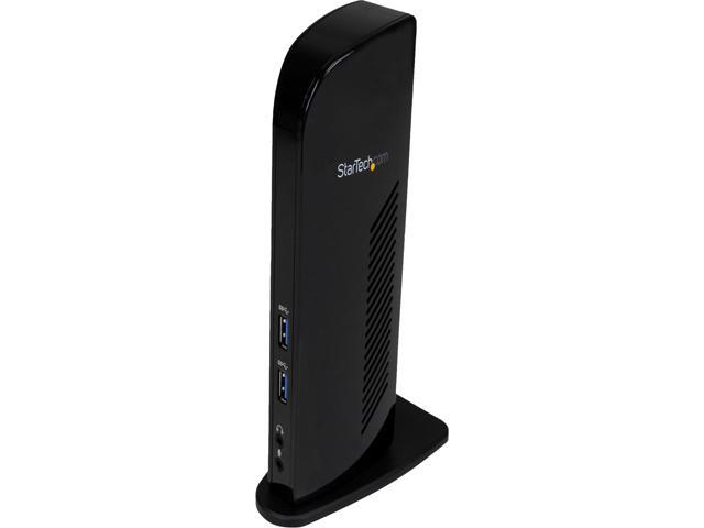StarTech.com USB3SDOCKHD USB 3.0 Docking Station, Compatible with Windows / macOS, Supports Dual Displays, HDMI and DVI, DVI to VGA Adapter.