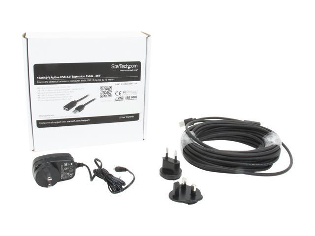 StarTech USB2AAEXT15M 49.21 ft 15m USB 2.0 Active Extension Cable - M/F