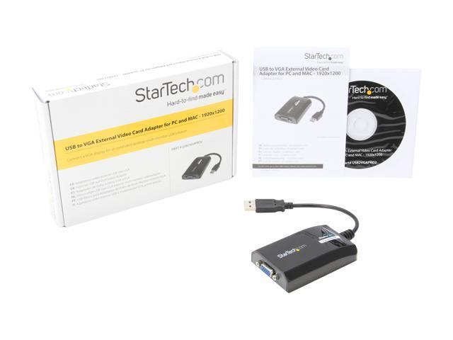 StarTech. com USB2VGAPRO2 USB to VGA Adapter - External USB Video Graphics Card for PC and MAC- 1920x1200 - Display Adapter