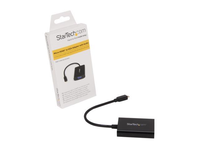 StarTech. com MCHD2VGAA2 Micro HDMI to VGA Adapter Converter with Audio for Smartphones / Ultrabooks / Tablets - 1920x1200