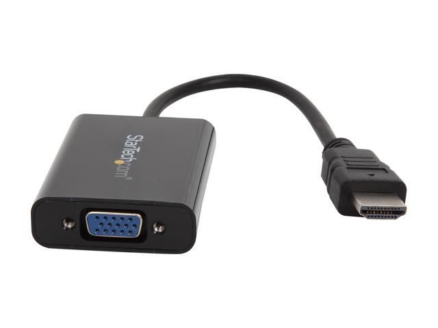 StarTech. com HD2VGAA2 HDMI to VGA Adapter - With Audio - 1080p - 1920 x 1200 - Black - HDMI Converter - VGA to HDMI Monitor Adapter