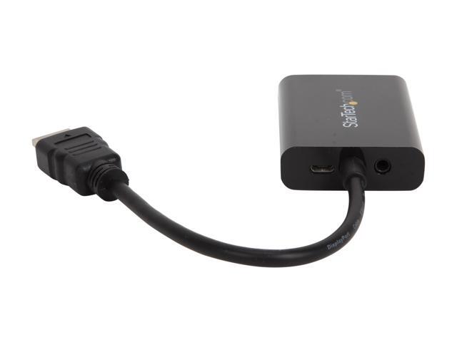 StarTech. com HD2VGAA2 HDMI to VGA Adapter - With Audio - 1080p - 1920 x 1200 - Black - HDMI Converter - VGA to HDMI Monitor Adapter