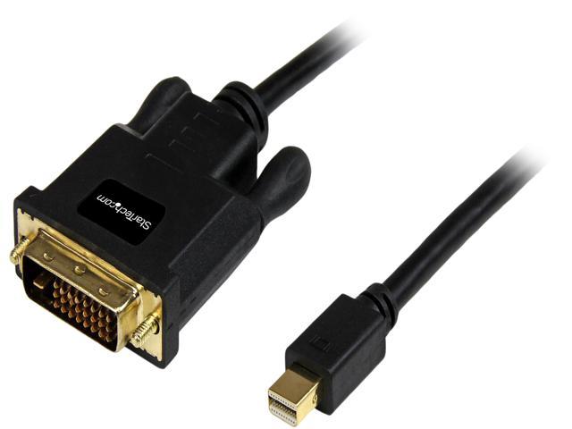 StarTech.com MDP2DVIMM3B 3 ft Mini DisplayPort to DVI Adapter Cable - Mini DP to DVI Video Converter - MDP to DVI Cable for Mac / PC 1920x1200 - 1.