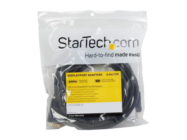 StarTech. com DP2VGAMM15B 15 ft. DisplayPort Cable 1920 x 1200
