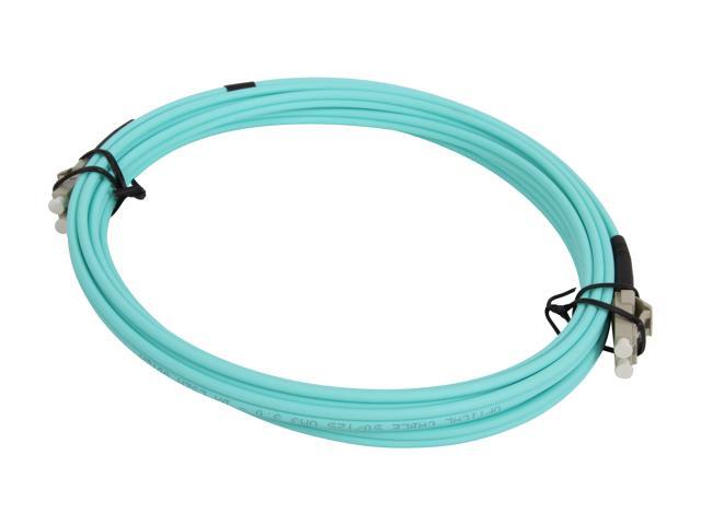StarTech. com A50FBLCLC3 9.8 ft [3 m] 10 Gb Aqua Multimode 50/125 Duplex LSZH Fiber Patch Cable