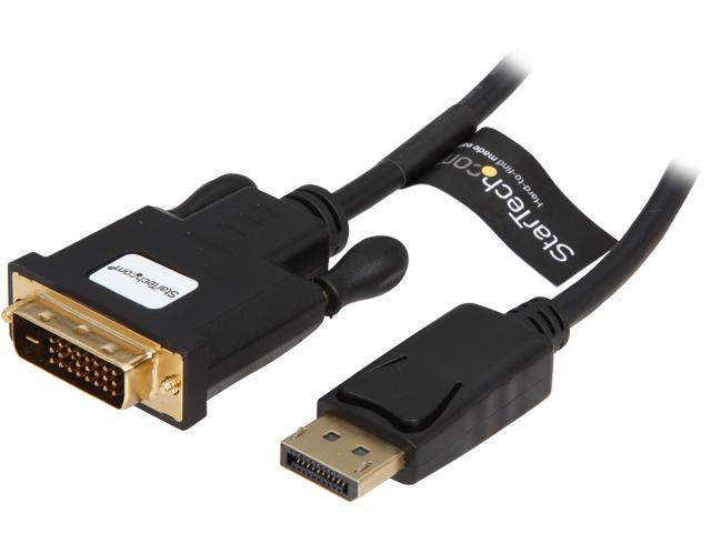 StarTech.com DP2DVIMM6BS 6 ft DisplayPort to DVI Active Adapter Converter Cable - 6ft (1.8m) Active DP to DVI M/M Cable for PC - 1920x1200 - Black