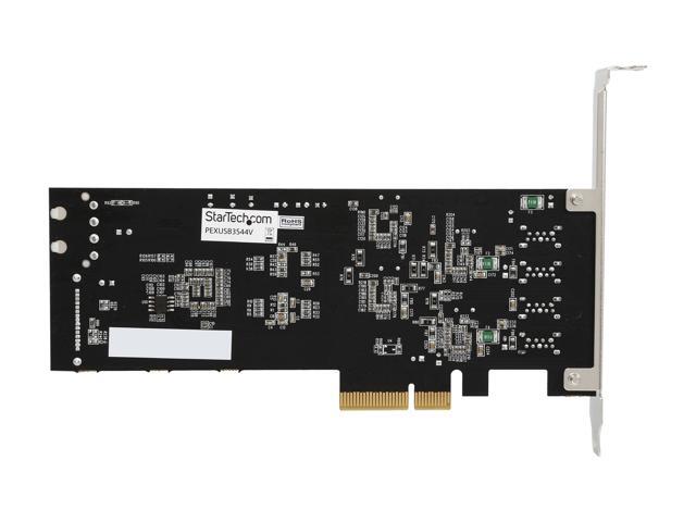 StarTech. com PEXUSB3S44V 4 Port PCI Express (PCIe) SuperSpeed USB 3.0 Card Adapter w/ 4 Dedicated 5Gbps Channels - UASP - SATA / LP4 Power