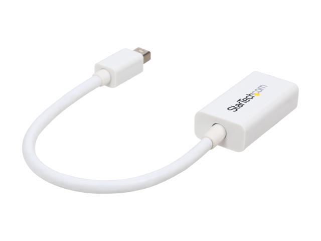 StarTech MDP2HD4KSW Mini DisplayPort to HDMI 4K Audio / Video Converter - mDP 1.2 to HDMI Active Adapter for MacBook Pro/Air - 4K @ 30 Hz - White