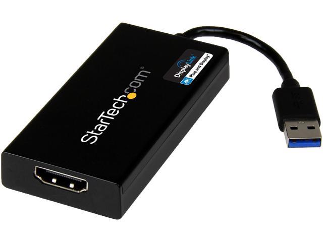 StarTech.com USB32HD4K USB 3.0 to HDMI Display Adapter 4K Ultra HD, DisplayLink Certified, Video Converter w/ External Graphics Card - Mac & Windows