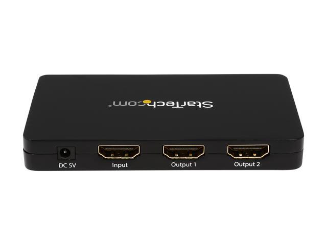 StarTech ST122HD4K HDMI Splitter 1 In 2 Out - 4k 30 Hz - 2 Port - Aluminum - HDMI Multi Port - HDMI Audio Splitter