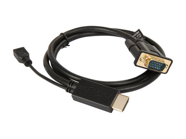 StarTech HD2VGAMM3 HDMI to VGA Cable - 3 ft. / 1m - 1080p - 1920 x 1200 - Active HDMI Cable - Monitor Cable - Computer Cable