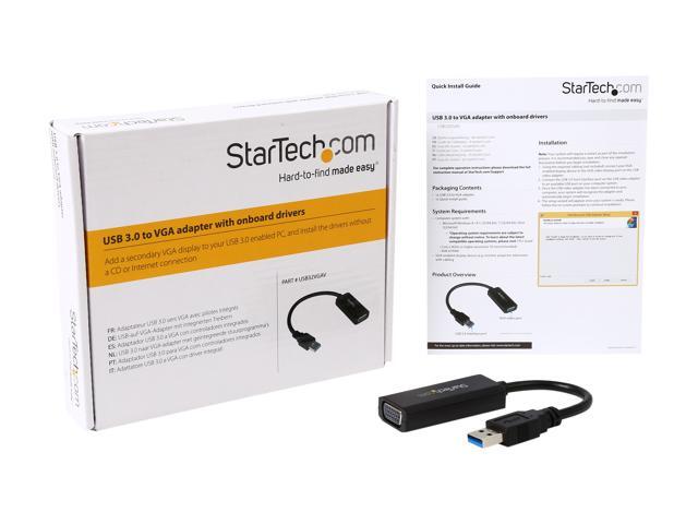 StarTech. com USB32VGAV USB 3.0 to VGA Display Adapter 1920x1200, On-Board Driver Installation, Video Converter with External Graphics Card -...