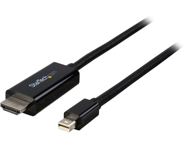 StarTech.com MDP2HDMM2MB Mini DisplayPort to HDMI Converter Cable - 6 ft (2m) - mDP to HDMI Adapter with Built-in cable - (M / M) Ultra HD 4K