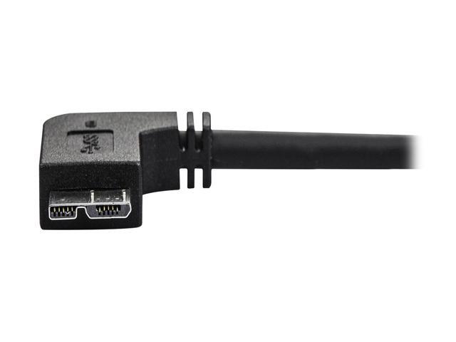 StarTech. com 2m 6 ft Slim Micro USB 3.0 Cable - USB 3.0 A to Right-Angle Micro USB - USB 3.1 Gen 1 (5 Gbps)