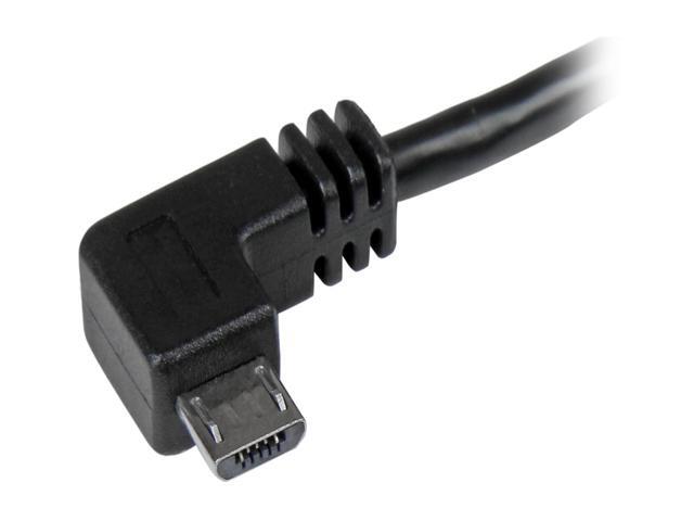 StarTech. com 2m 6 ft Micro-USB Cable with Right-Angled Connectors - M/M - USB A to Micro B Cable