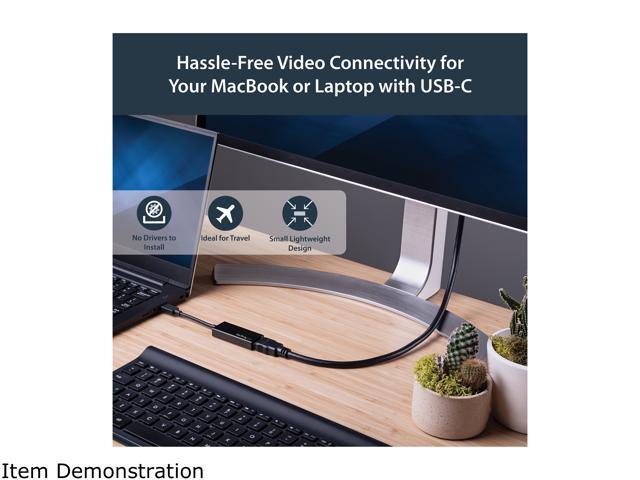 StarTech. com CDP2HD USB-C to HDMI Adapter - 4K 30Hz - USB 3.1 Type-C to HDMI Adapter - USB C to HDMI Dongle - Monitor Adapter - Black (CDP2HD)