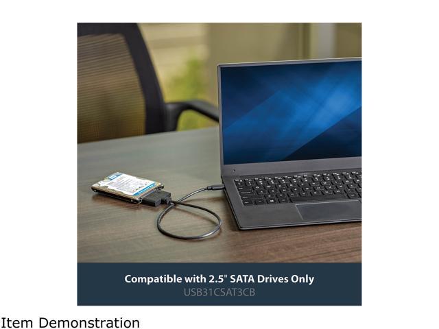 StarTech. com USB31CSAT3CB USB C To SATA Adapter - for 2.5" SATA Drives - UASP - External Hard Drive Cable - USB Type C to SATA Adapter