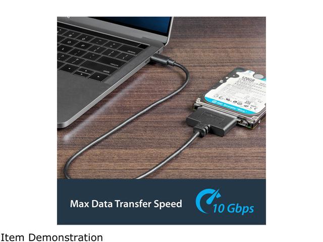 StarTech. com USB31CSAT3CB USB C To SATA Adapter - for 2.5" SATA Drives - UASP - External Hard Drive Cable - USB Type C to SATA Adapter