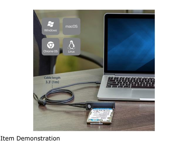 StarTech USB312SAT3 USB to SATA Adapter Cable - 2.5in and 3.5in Drives - USB 3.1 - 10Gbps - External Hard Drive Cable - Hard Drive Adapter Cable