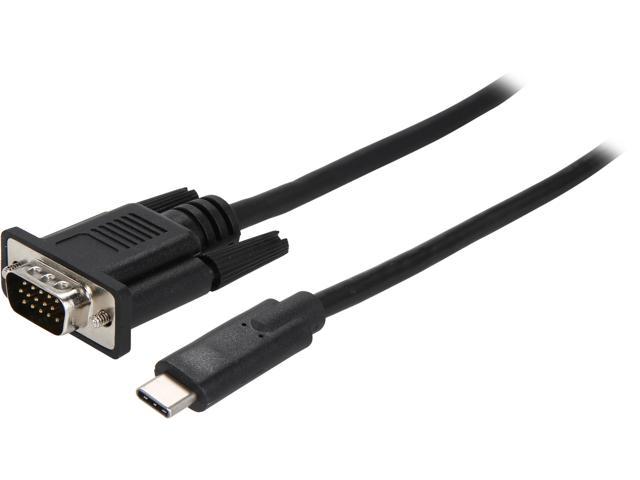 StarTech CDP2VGAMM2MB USB C to VGA Cable - 6 ft. / 2m - 1920 x 1200 - 1080p - USB-C VGA - USB Type C to VGA Computer Monitor Cable