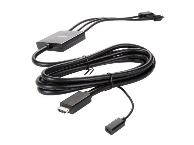 StarTech CMDPHD2HD USB-C HDMI Cable Adapter - 6 ft. / 2m - 4K - Thunderbolt Compatible - HDMI / USB C / Mini DisplayPort to HDMI Cable