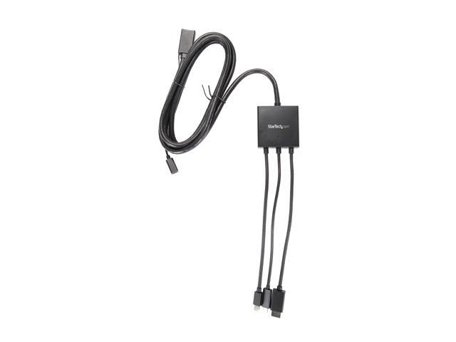 StarTech CMDPHD2HD USB-C HDMI Cable Adapter - 6 ft. / 2m - 4K - Thunderbolt Compatible - HDMI / USB C / Mini DisplayPort to HDMI Cable