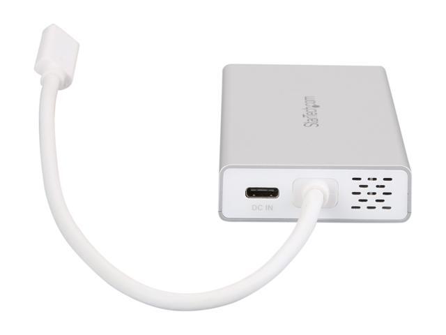 StarTech. com DKT30CHPDW USB C Multiport Adapter - Aluminum - Power Delivery (USB PD) - USB C to Gigabit Ethernet / 4K HDMI / USB 3.0 Hub