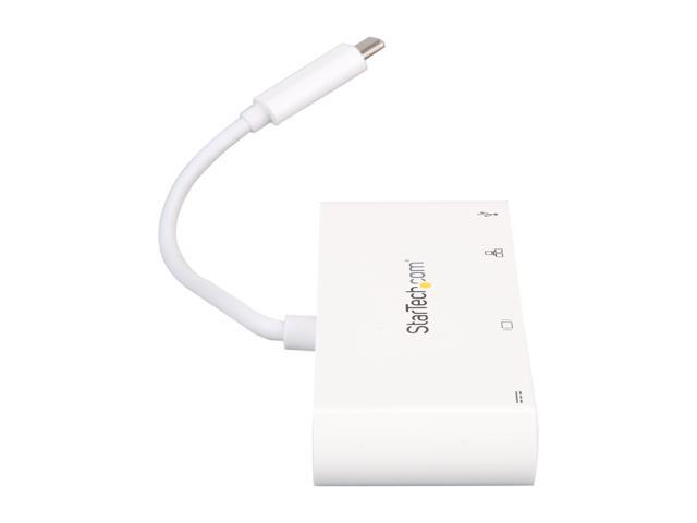 StarTech. com DKT30CDVPD USB C Multiport Adapter - with Power Delivery (USB PD) - USB C to USB 3.0 / DVI / Gigabit Ethernet - USB-C Hub