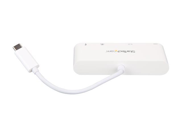 StarTech. com DKT30CDVPD USB C Multiport Adapter - with Power Delivery (USB PD) - USB C to USB 3.0 / DVI / Gigabit Ethernet - USB-C Hub