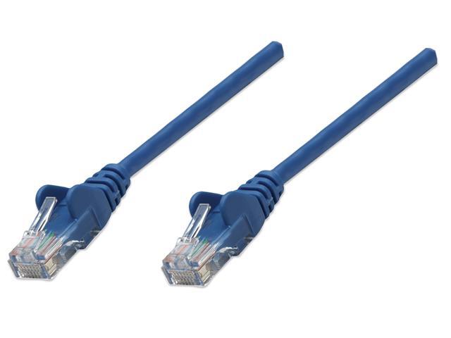 Intellinet Network Cable, Cat5e, UTP, RJ45 Male / RJ45 Male, 3.0 m (10 ft.), Blue