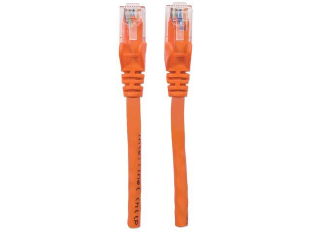 Intellinet Network Cable, Cat6, UTP, RJ45 Male / RJ45 Male, 2.0 m (7 ft.), Orange