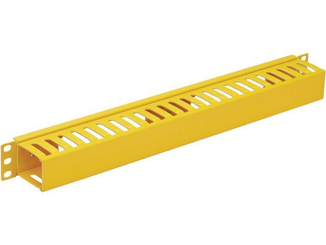 Tripp Lite SRCABLEDUCT1UFC Horizontal Cable Manager Finger Duct with Cover Yellow 1URM