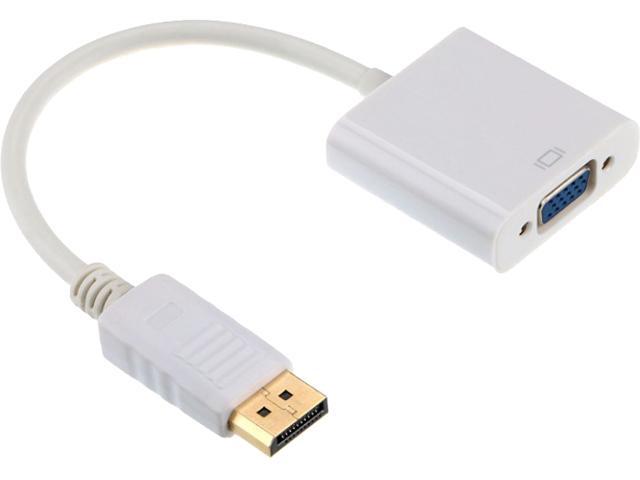 4XEM 4XDPVGAW 9' DisplayPort To VGA M/F Adapter Cable - White