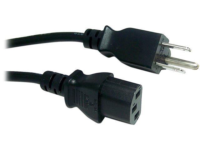 Micro Connectors 6 Feet Universal AC Power Cord (NEMA 5-15P to C13) (Black) (M05-113UL)